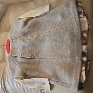Burberry wool plaid dress 12m grey